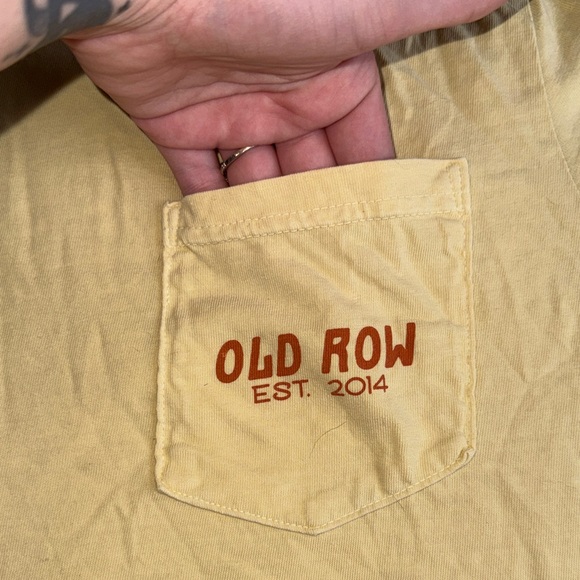 Old Row ‘New Boot Goofin’ | Women's Yellow Short Sleeve Tee | 100% Cotton - Picture 5 of 6